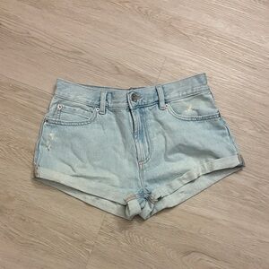 Light Blue Garage Denim Women Shorts